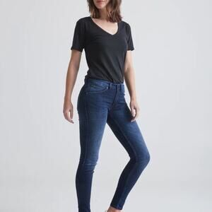 DU/ER Jeans Womens 27x28 Mid Rise Skinny Performance Denim Organic DUER Comfy